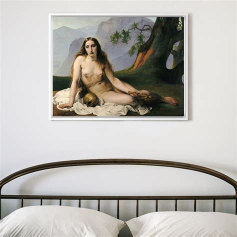 Francesco Hayez Mary Magdalene As A Hermit Naked Girl Canvas Print