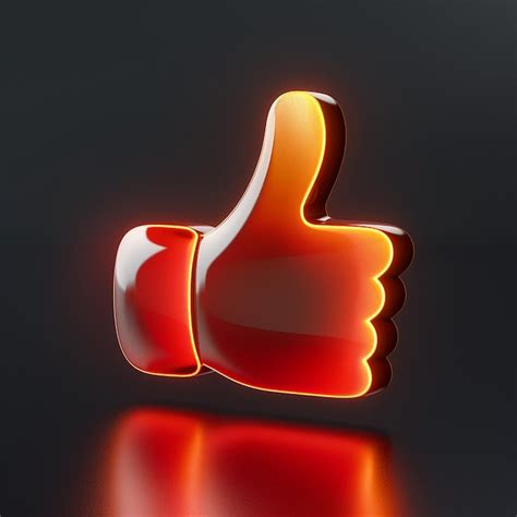 3D Like Icon Social Media And Approval Illustration Premium AI