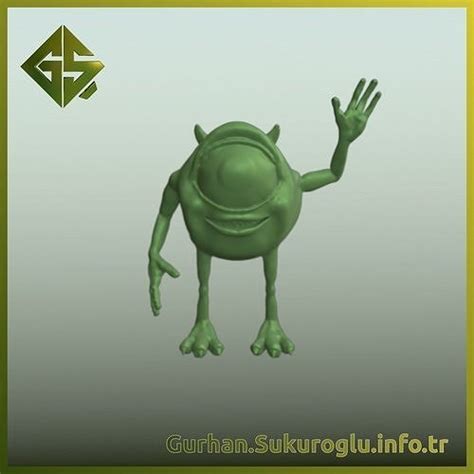 Mike Wazowski Cute Monster 3D model 3D printable rigged | CGTrader