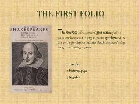 SHAKESPEARE'S PLAYS AND THEMES | PPT