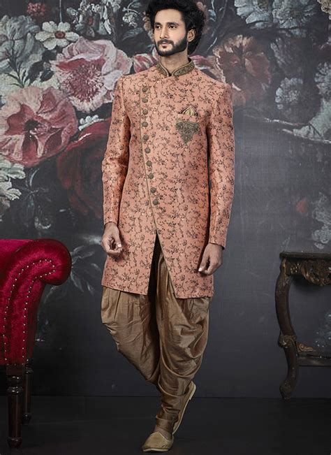 Buy Peach Color Indo Western Online 132186