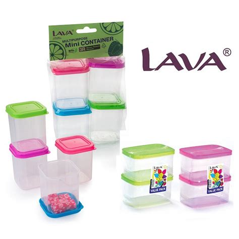 LAVA Plastic BPA Free Kitchen Storage Food Container MC246 190ml X