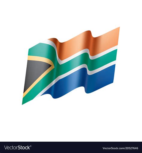 South africa flag Royalty Free Vector Image - VectorStock