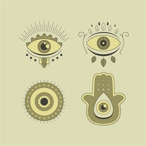 Free Vector Hand Drawn Evil Eye Symbols