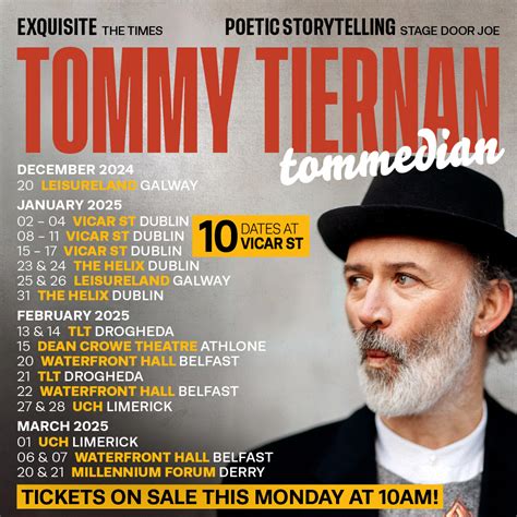 2025 Ireland Dates Confirmed For 'TOMMEDIAN'! | AIKEN