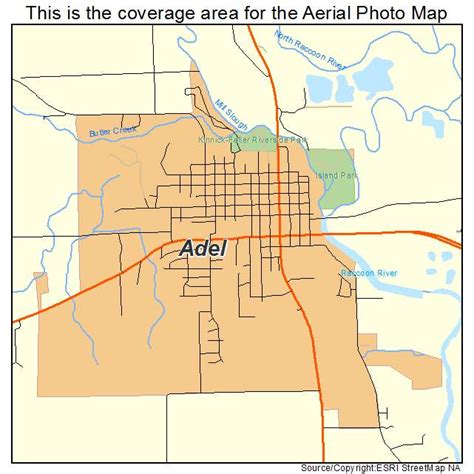 Aerial Photography Map of Adel, IA Iowa