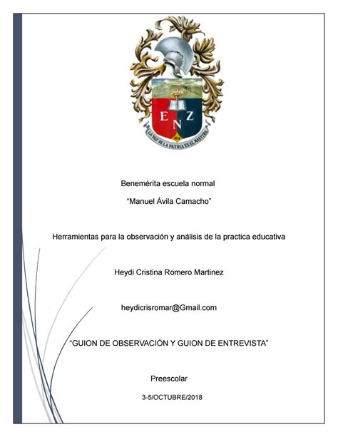 Formato Guion De Observaci N By Heydi Cristina Martinez Issuu