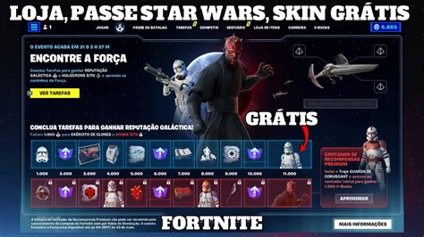 Novo Passe De Batalha Star Wars Skin E Itens Gr Tis No Fortnite Youtube