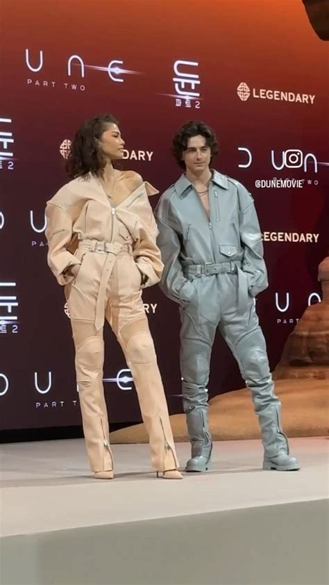 Zendaya Austin e Timothée Chalamet for the DUNE Part Two press