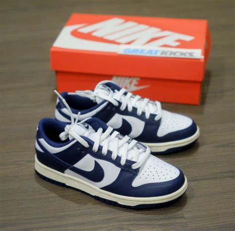 Jual W Nike Dunk Low Vintage Navy Blue Original Kab Sleman