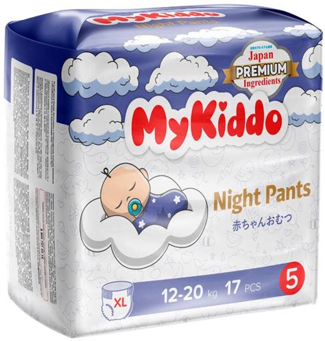 Подгузники-трусики MyKiddo Night ночные XL 12-20кг 17шт - купить с ...