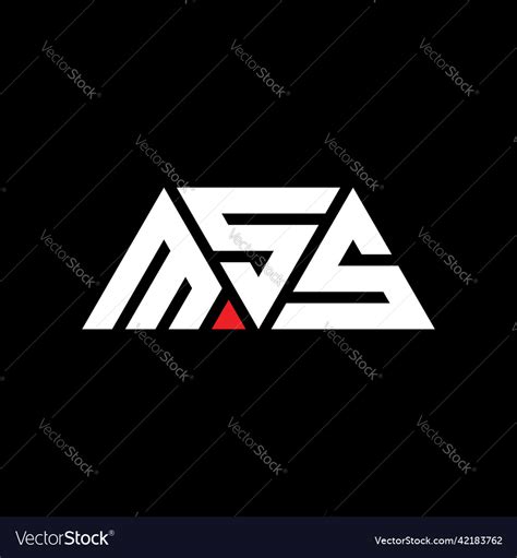 Mss Triangle Letter Logo Design Royalty Free Vector Image