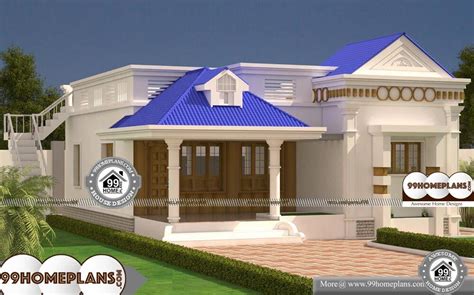 1 Story Modern House Plans with 3D Elevation Design Collections Online