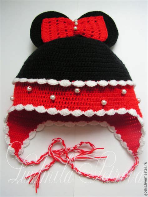 Шапка Минни Маус: необычный детский головной убор крючком, советы ...