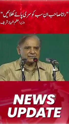 Prime Minister Shahbaz Sharif S Advice To Rana Sana Ullah Youtube