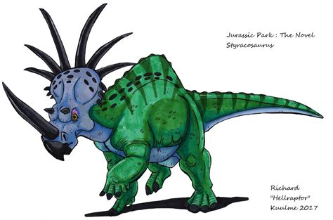 Jurassic Park Novel Styracosaurus By Hellraptor