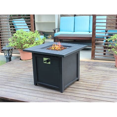 Upland 2854 In W 50000 Btu Portable Tabletop Steel Propane Gas Fire Pit At