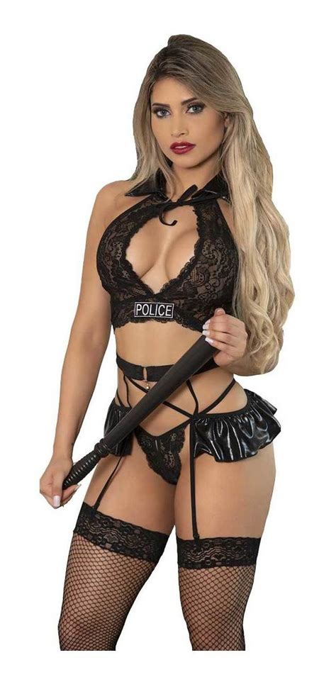 Fantasia Sexy Detetive Memphis Lingerie Sedutora Meia Frete Gr Tis