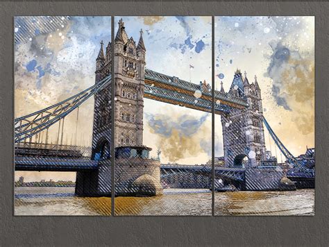 Tower Bridge In London Canvas Print London Wall Art United Etsy