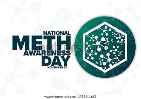 National Meth Awareness Day November 30 Stock Vector Royalty Free