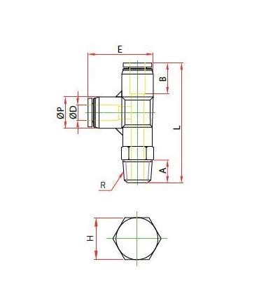 T Orientable Rosca Lateral Macho C Nica R Bspt