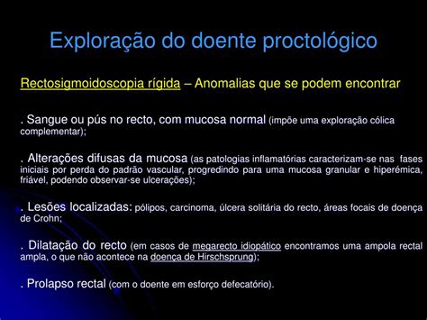 Ppt Patologia Peri Anal Disciplina De Cirurgia Clínica 4º Ano Da