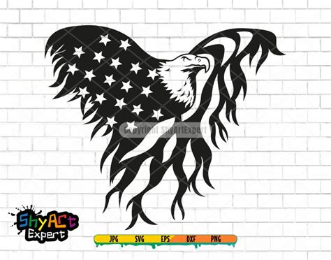 Eagle American Flag Svg File Bald Eagle Svg Patriotic Svg American