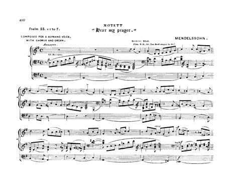 Hear My Prayer, WoO 15 (Mendelssohn, Felix) - IMSLP: Free Sheet Music ...