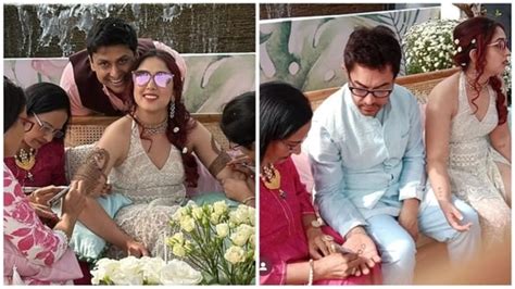 Aamir also gets mehendi on his hand as he joins Ira at her wedding ...