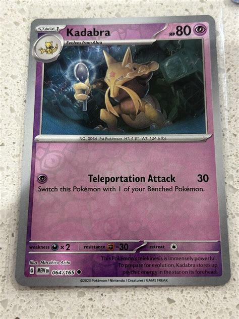 Pokemon 151 Kadabra 064 165 Reverse Holo EBay