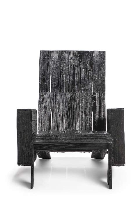 Fauteuil en bois fendu par François Azambourg né en 1963 créateur