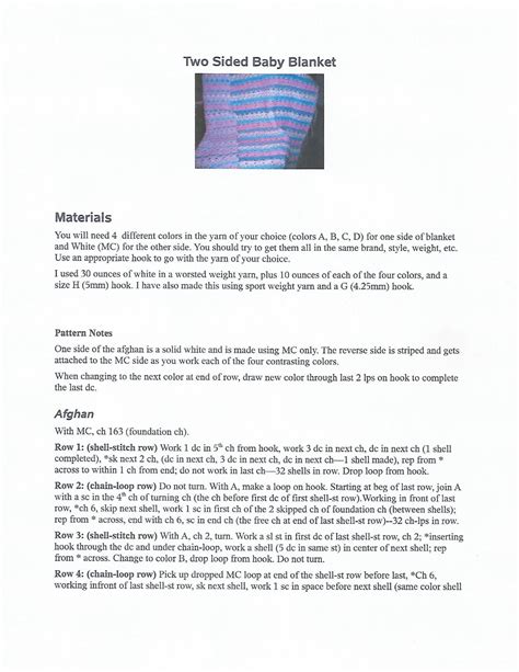 Crochet Blog By Bikini Sandi Two Sided Baby Blanket Crochet Pattern