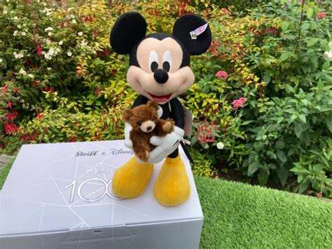 STEIFF DISNEY MICKEY Maus mit Teddybär D100 limitierte Auflage BÄREN