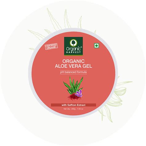 Organic Aloevera Gel Wih Saffron Extract For Skin Hair Ml