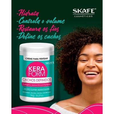 Creme Para Pentear Skafe Keraform Cachos Definidos 1kg Shopee Brasil