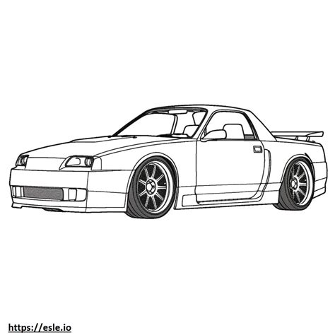 Nissan GT-R 2024 coloring page