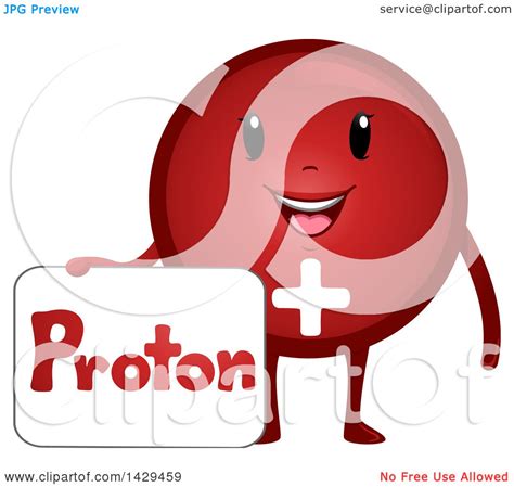 Clipart of a Happy Proton Atomic Particle Mascot - Royalty Free Vector ...