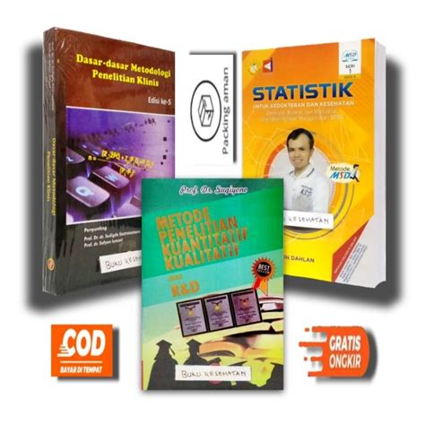 Jual Paket 3 Buku Metopen Dasar Dasar Metodologi Penelitian Klinis