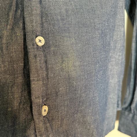 Naked Famous Cotton Button Down Medium Faint Depop