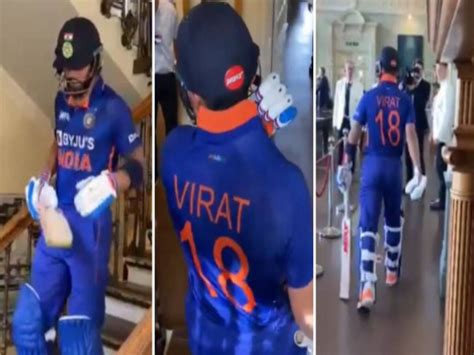 Eng Vs Ind Virat Kohli Walks Out To Bat Through Iconic Lords Pavilion