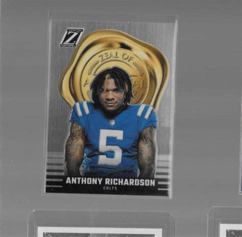 2023 Panini Zenith Zeal Of Approval Silver 26 Anthony Richardson RC