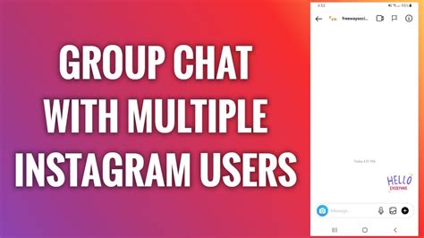 How To Group Chat With Multiple Instagram Users Youtube