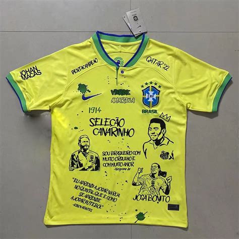 Camiseta Masculina De Futebol Grafite Edi O Brasil Camisa Neymar