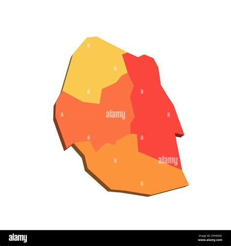 Eswatini Political Map Of Administrative Divisions Regions D Map In