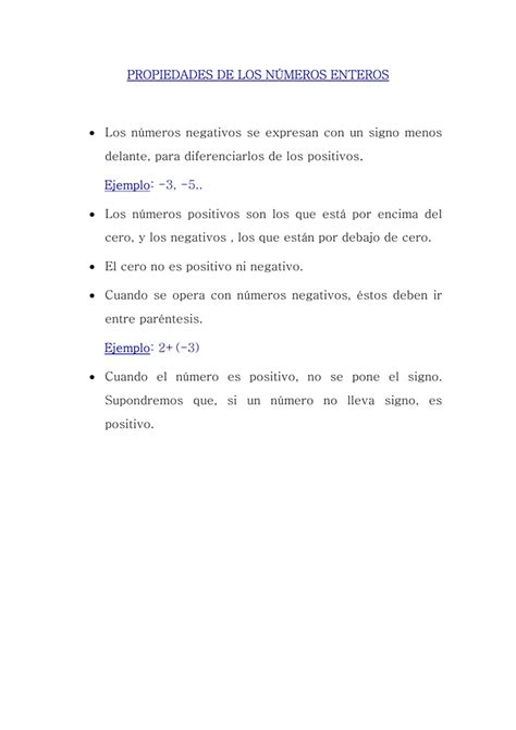 Propiedades De Los N Meros Enteros Pdf