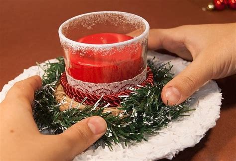 Новогодняя тарелка с подсвечником своими руками