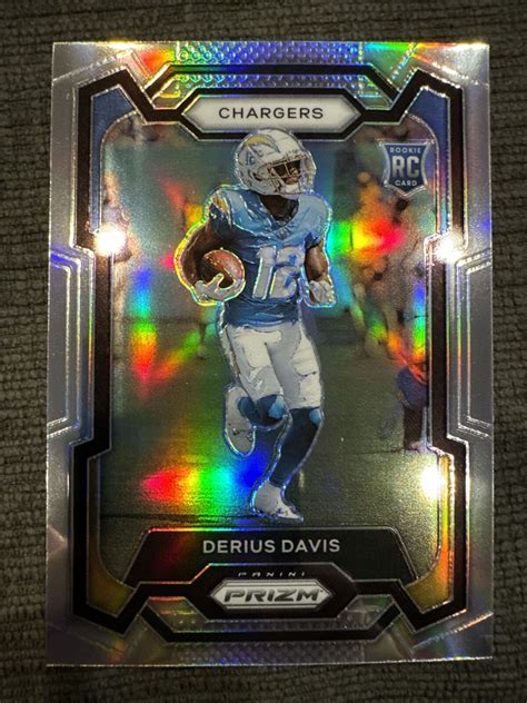 Derius Davis Panini Prizm Silver Sp Rc Los Angeles Chargers