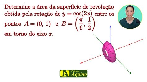 Área de Superfície de Revolução 3 Exercício de Integral YouTube