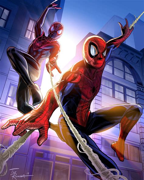 Peter Parker and Miles Morales, Spider-Men by Ty Romsa : r/ImaginarySpidey