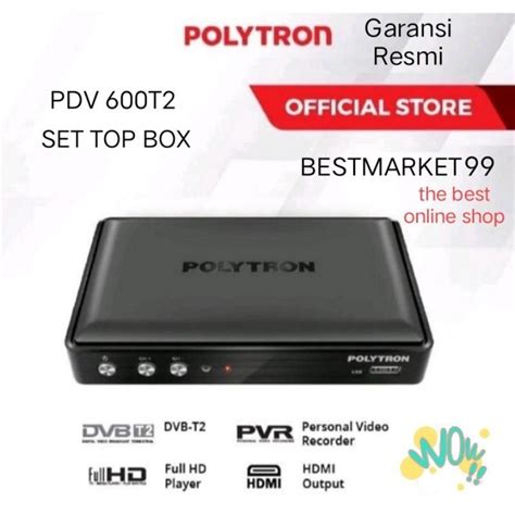 Jual PROMO POLYTRON SET TOP BOX STB PDV 600T2 DIGITAL GARANSI RESMI